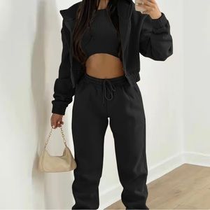 🖤MFF Active wear sets three piece sets tank top matching jackets tracksuits🖤